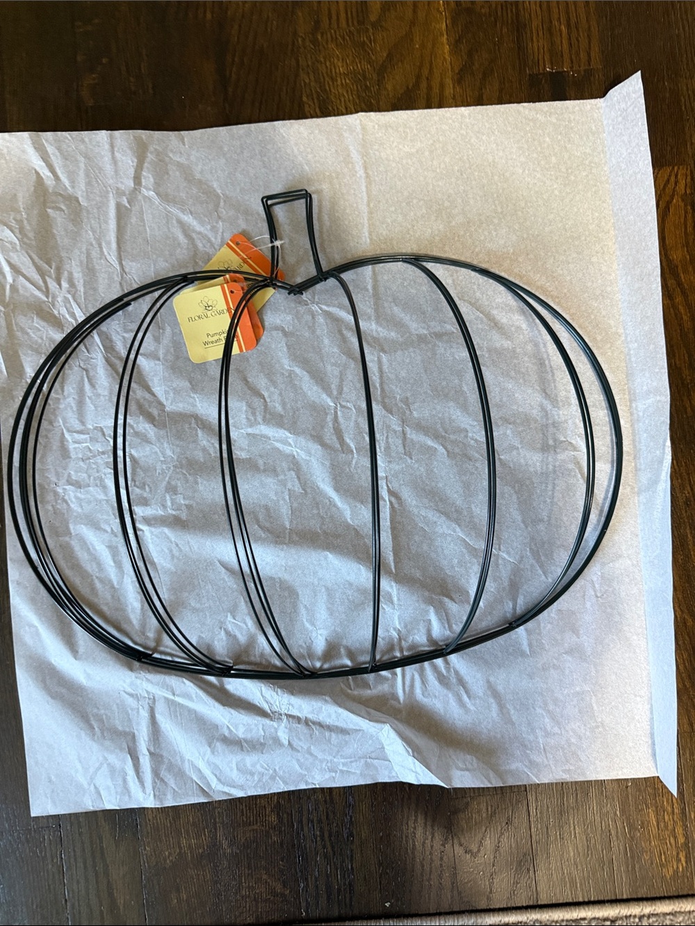 Wire Pumpkin Metal Wreath Fram for Crafting Set of 3